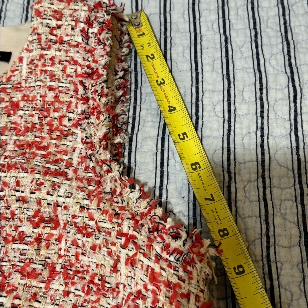 NWT Ann Taylor Textured Tweed Fringe Shift Dress size 6 - Picture 8 of 16